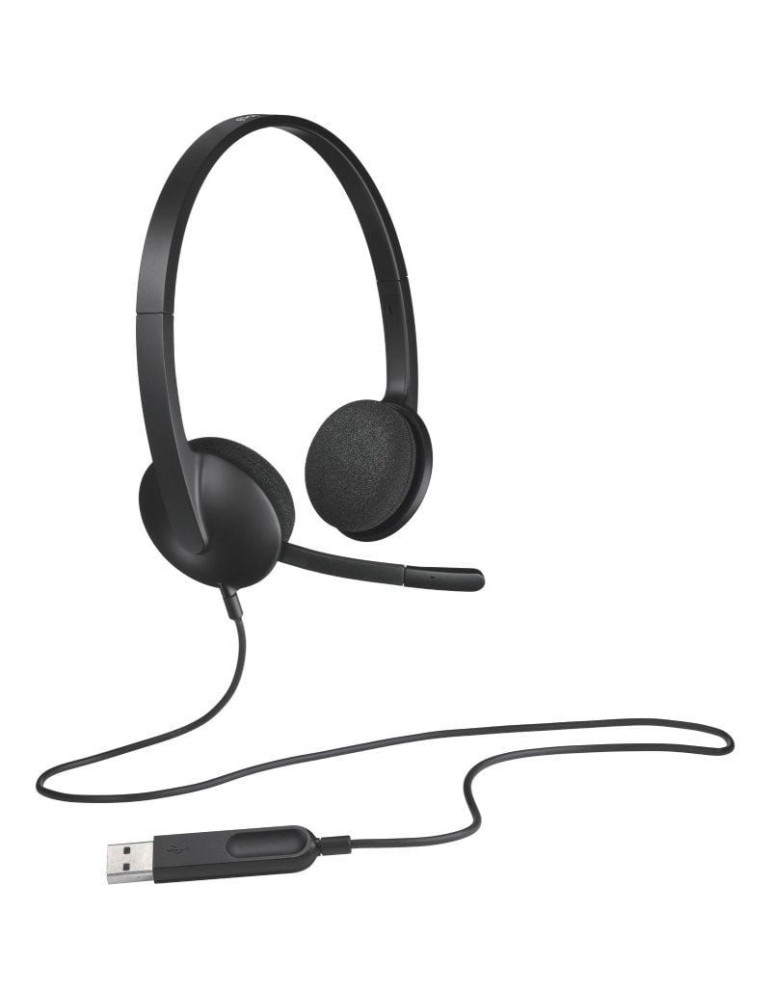 Auriculares Logitech H340/ con Micrófono/ USB/ Negros