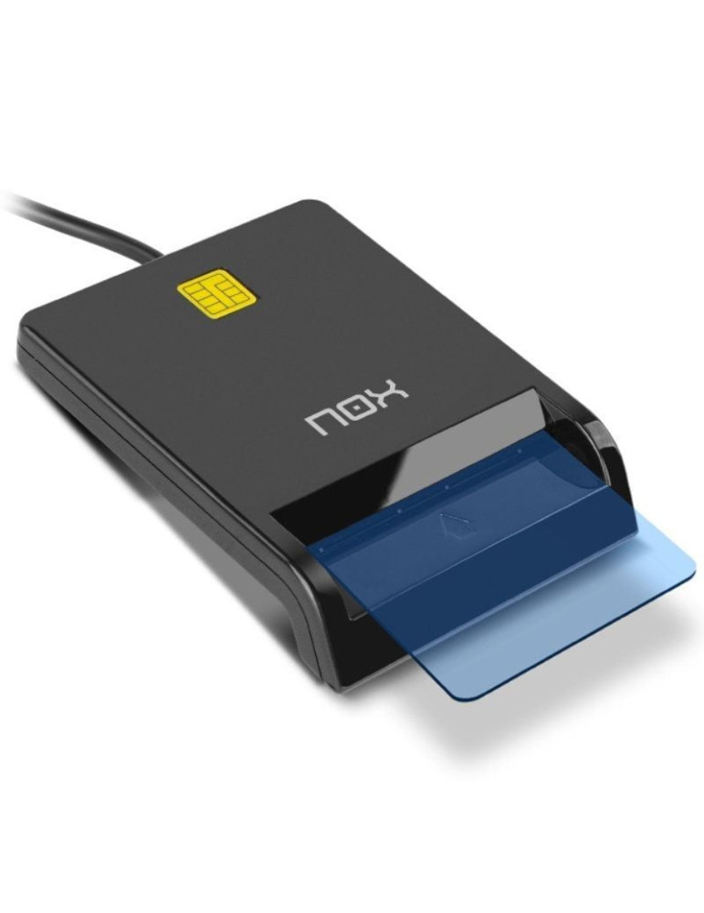 Lector de DNI y Tarjetas Nox Card ID/ USB 2.0/ Negro