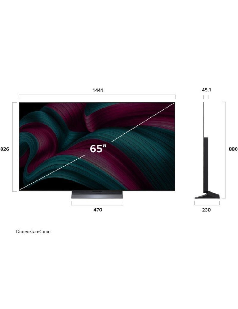 Televisor LG OLED Evo OLED65C54LA 65"/ Ultra HD 4K/ Smart TV/ WiFi