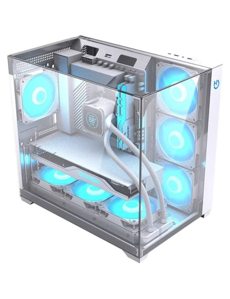 Caja Gaming Semitorre Hiditec SKY/ Blanca