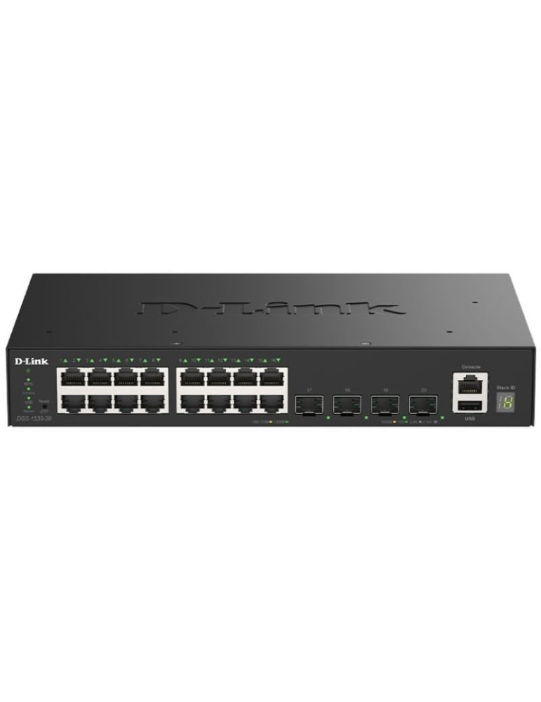 Switch Gestionable D-Link DGS-1530-20/E 16 Puertos/ RJ-45 10/100/1000