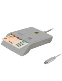 Lector de DNI y Tarjetas Woxter PE26-198/ USB Tipo-C/ Blanco