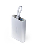Powerbank 10000mAh Vention FHZM0/ 22.5W/ Gris/ Incluye Cable USB Tipo-C y Lightning
