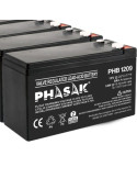 Batería Phasak PHB 1209 compatible con SAI/UPS PHASAK según especificaciones