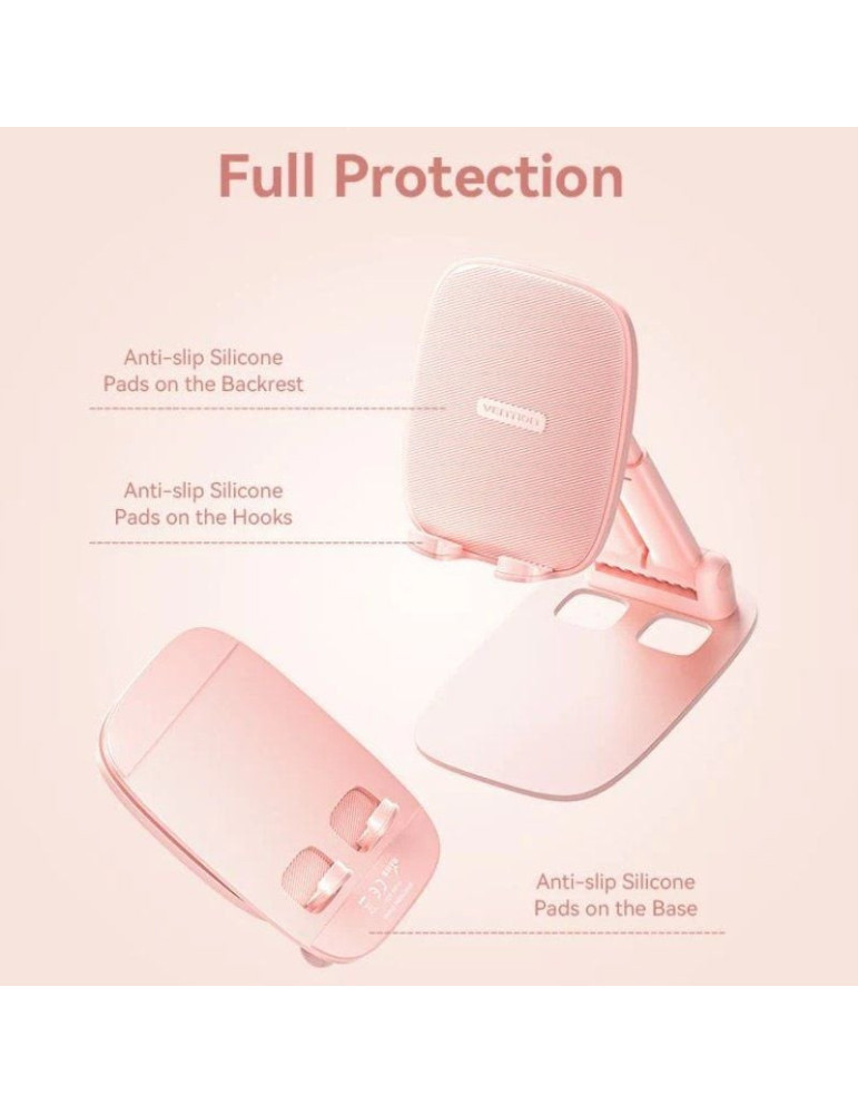 Soporte para Smartphone/Tablet Vention KSGP0/ Rosa