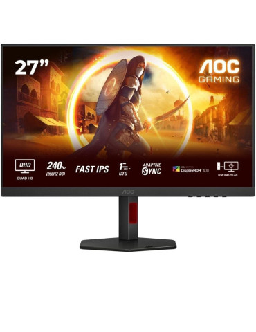 Monitor Gaming AOC Q27G4ZR 27"/ QHD/ 0.3ms/ 260Hz/ IPS/ Multimedia/ Regulable en altura/ Negro