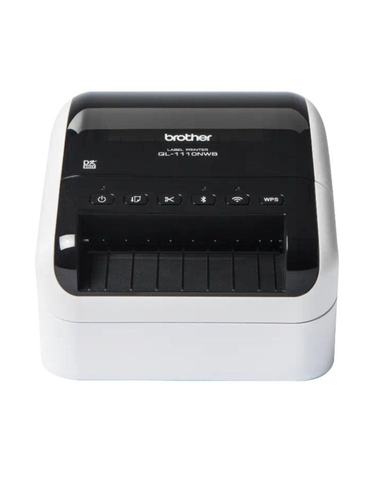 Impresora de Etiquetas Brother QL-1110NWBC/ Térmica/ Ancho etiqueta 103mm/ USB-WIFI-Bluetooth-Ethernet/ Blanca y Negra