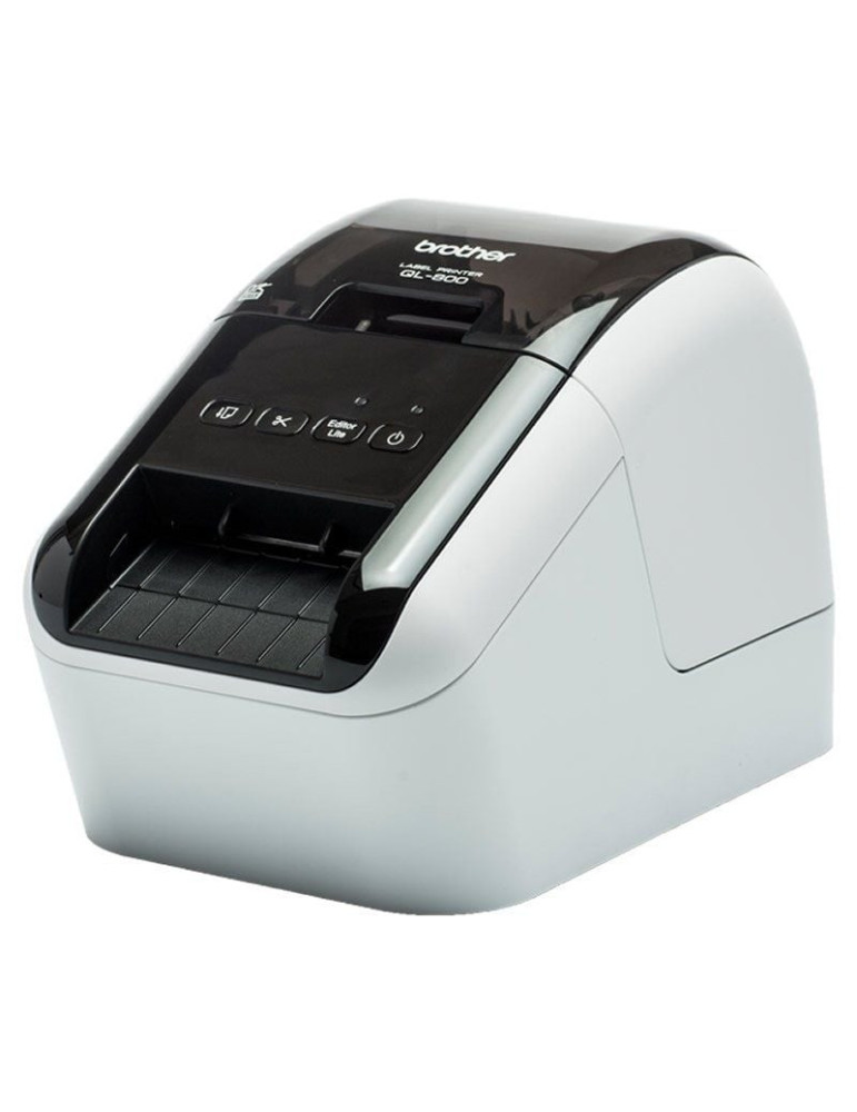 Impresora de Etiquetas Brother QL-800/ Térmica/ Ancho etiqueta 62mm/ USB/ Blanca y Negra