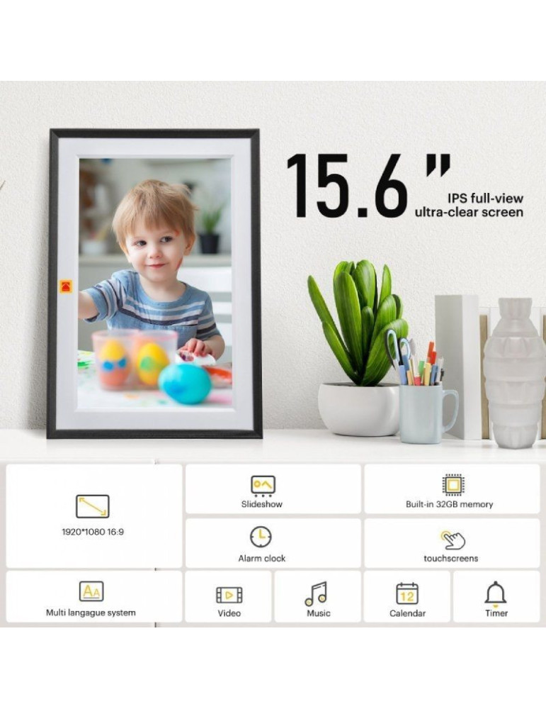 Marco Digital Kodak RCF-1561W/ Pantalla 15.6"/ Negro