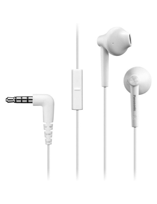 Auriculares Intrauditivos Panasonic RP-TCM55/ con Micrófono/ Jack 3.5/ Blancos