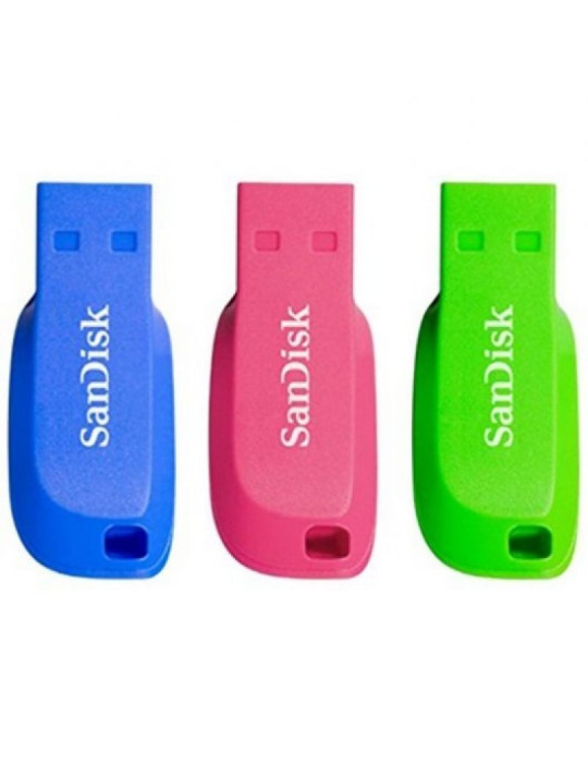 Pendrive 32GB SanDisk Cruzer Blade Pack 3 USB 2.0