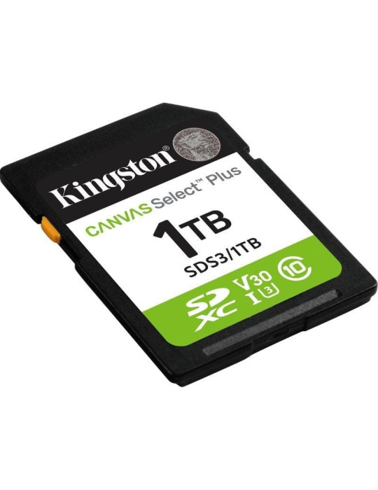 Tarjeta de Memoria Kingston CANVAS Select Plus 1TB SD XC/ Clase 10/ 150MBs