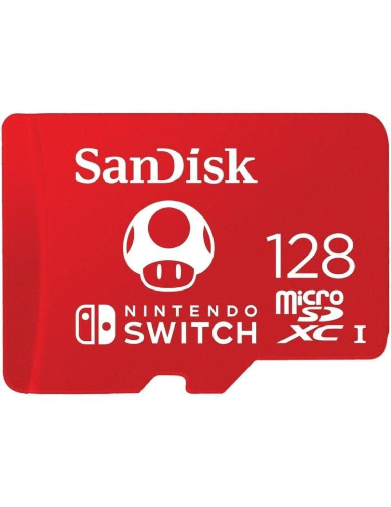Tarjeta de Memoria SanDisk Nintendo Switch 128GB microSD XC UHS-I/ Clase 10/ 100MBs