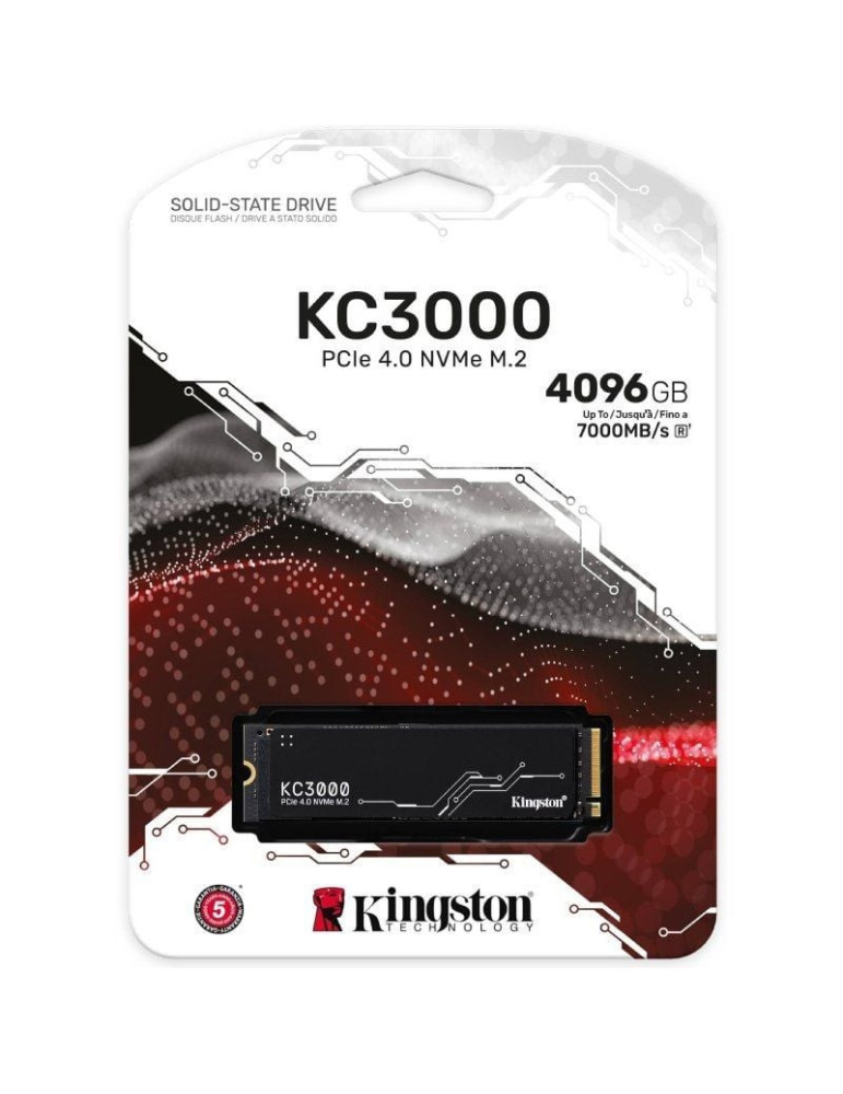 Disco SSD Kingston KC3000 4TB/ M.2 2280 PCIe Gen4/ con Difusor de Calor/ Full Capacity