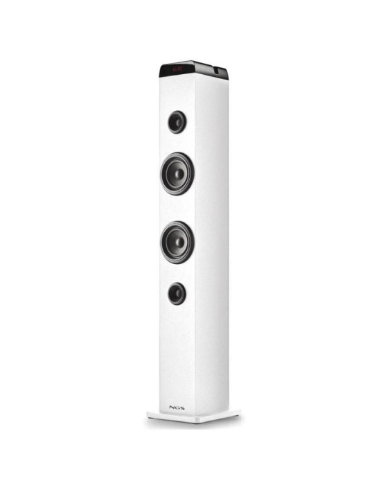 Torre de Sonido con Bluetooth NGS SKY CHARM PRO/ 50W/ 2.0/ Blanca