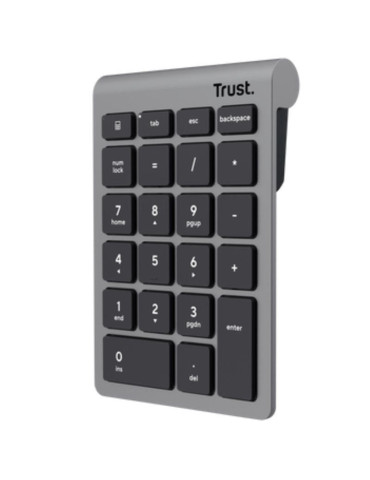 Teclado Numérico Inalámbrico Trust Xalas Wireless/ Plata