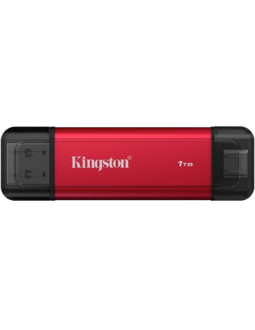 Disco Externo SSD Kingston Dual Portable SSD 1TB/ USB Tipo-C y USB 3.2/ Rojo