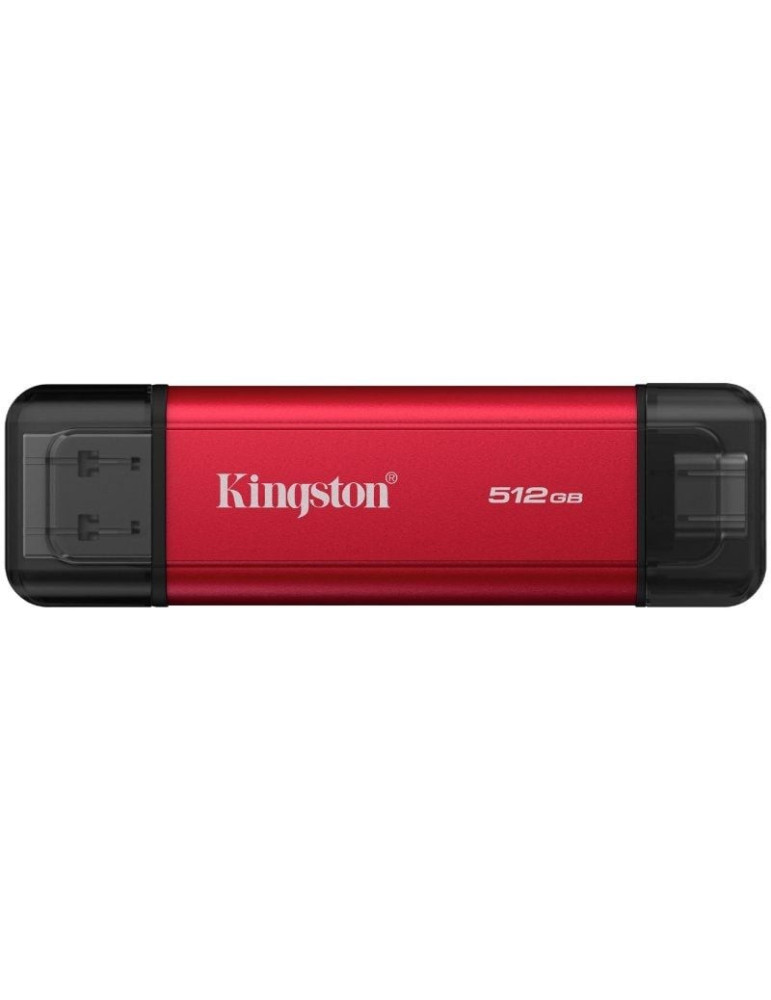 Disco Externo SSD Kingston Dual Portable SSD 512GB/ USB Tipo-C y USB 3.2/ Rojo