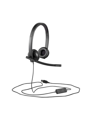 Auriculares Logitech H570E/ con Micrófono/ USB/ Negros 2