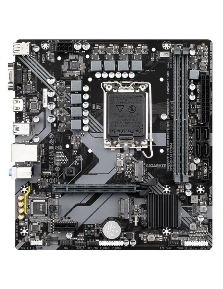 Placa Base Gigabyte B760M H DDR4 Socket 1700/ DDR4/ PCIe 4.0/ Micro ATX