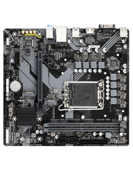 Placa Base Gigabyte B760M H DDR4 Socket 1700/ DDR4/ PCIe 4.0/ Micro ATX