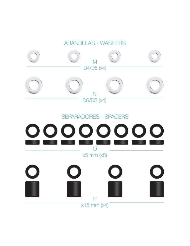 Kit de Montaje Universal TooQ SSK4820 para pantallas con Tornillería