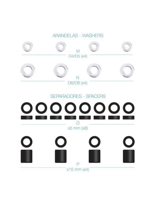 Kit de Montaje Universal TooQ SSK4820 para pantallas con Tornillería