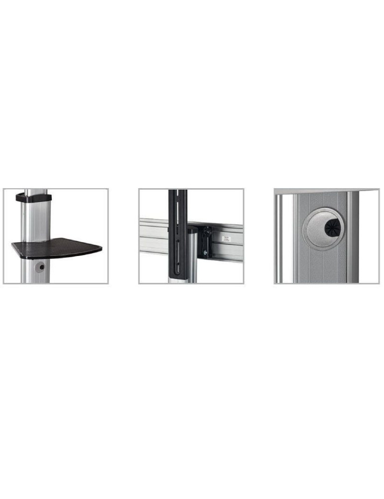 Soporte de Suelo Inclinable/ Orientable con Ruedas Fonestar STS-4064P para TV de 37-70"/ hasta 50kg