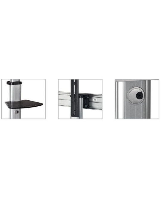 Soporte de Suelo Inclinable/ Orientable con Ruedas Fonestar STS-4064P para TV de 37-70"/ hasta 50kg