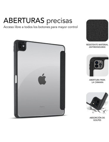 Funda Subblim Clear Shock Case para iPad Pro 11" 2024 M4/ Negra 2
