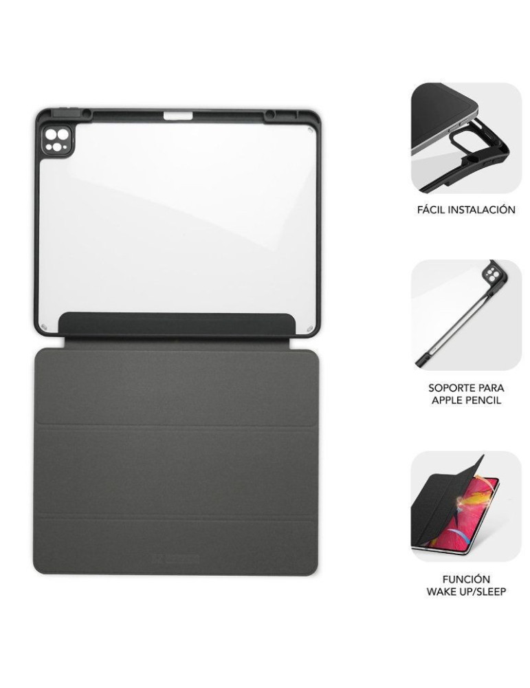 Funda Subblim Clear Shock Case para iPad Pro 11" 2024 M4/ Negra