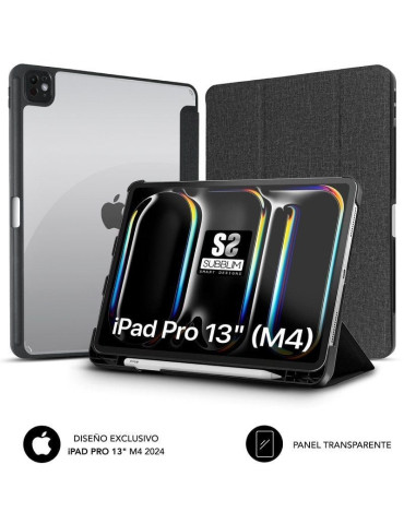 Funda Subblim Clear Shock Case para iPad Pro 12.9" 2024 M4/ Negra