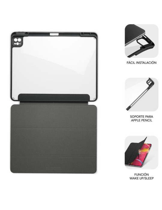 Funda Subblim Clear Shock Case para iPad Pro 12.9" 2024 M4/ Negra