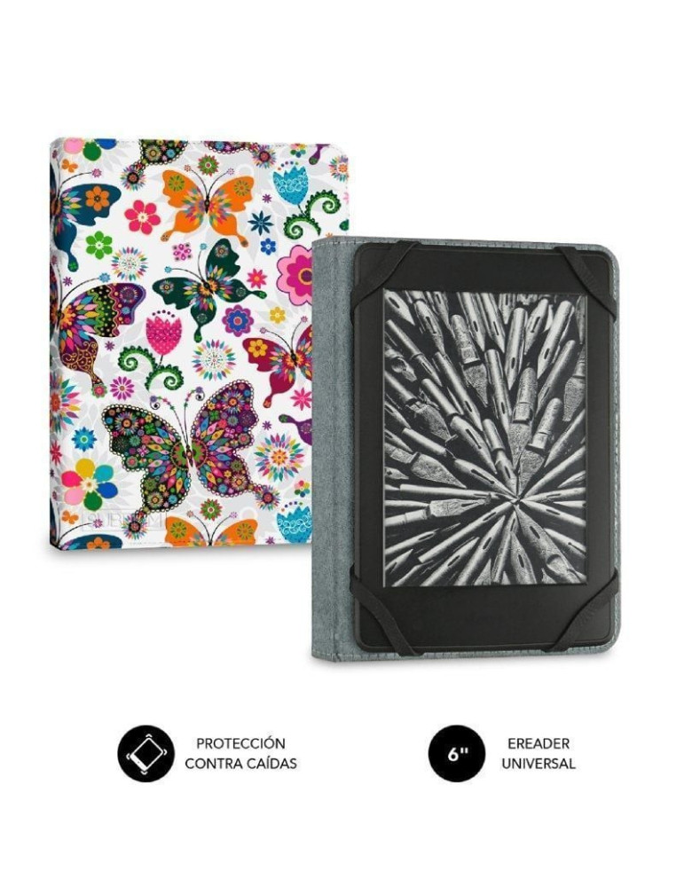 Funda para libro electrónico Subblim 1EC010 Clever Ebook Case 6" Mariposas