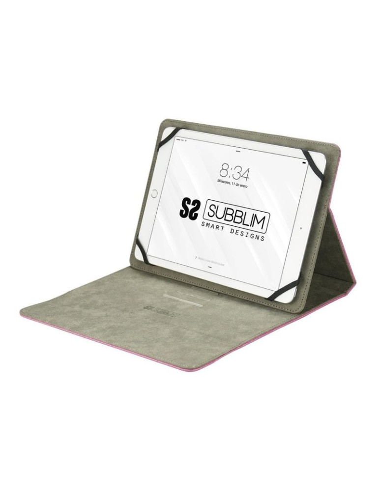 Funda Subblim Clever Stand para Tablets de 9"-10.1"/ Rosa