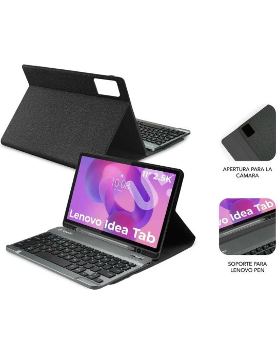 Funda con Teclado Subblim Keytab Pro BT Lenovo Idea Tab 11" 2025/ Negra
