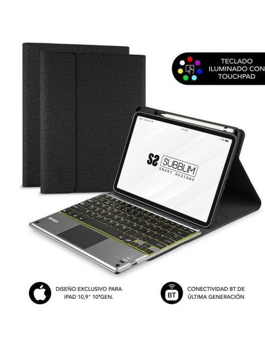 Funda con Teclado Subblim KeyTab Pro BT para Tablet iPad 10.9" 10a Gen/ Negra