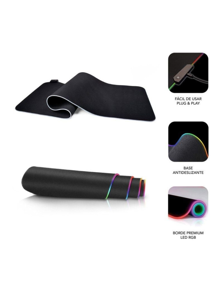 Alfombrilla Subblim MP-02RGB01 LED RGB XL/ 800 x 300 x 4 mm