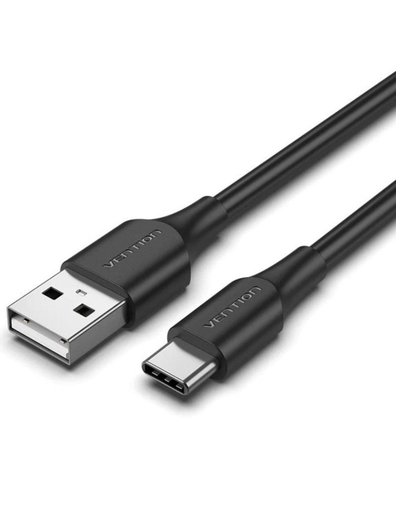 Cable USB 2.0 Tipo-C Vention CTHBD/ USB Tipo-C Macho - USB Macho/ 480Mbps/ 50cm/ Negro