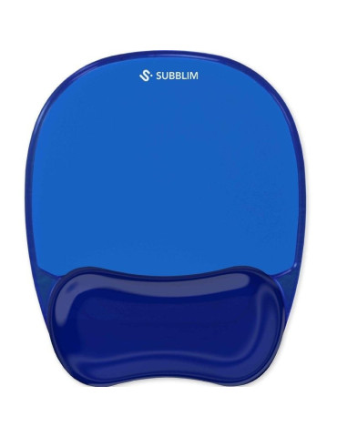 Alfombrilla Ergonómica Subblim Ergo Cristal Flex MousePad/ Azul Oscuro