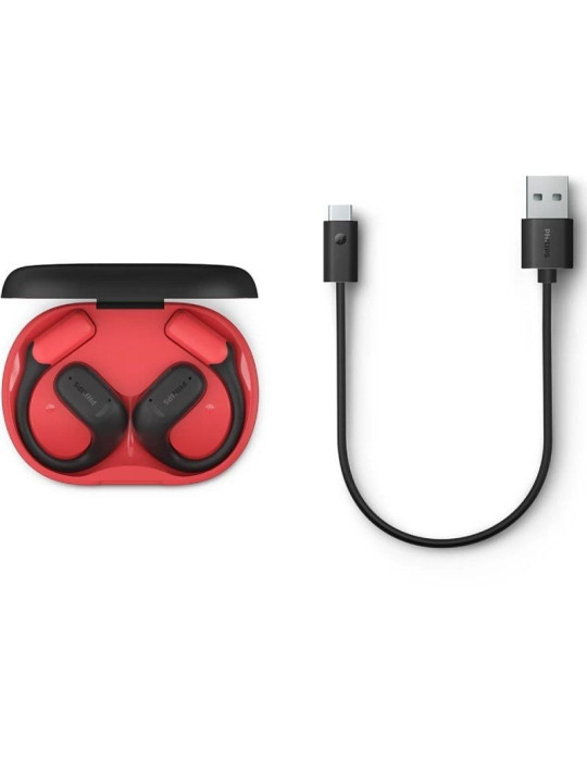 Auriculares Deportivos Bluetooth Philips TAA6709BK con estuche de carga/ Autonomía 7h/ Negros y Rojos