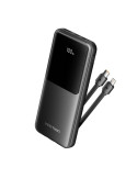 Powerbank 10000mAh Vention FHOB0/ 22.5W/ Negra/ Incluye Cable USB Tipo-C y Lightning