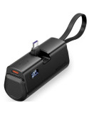 Powerbank 4800mAh Vention FHQB0/ 22.5W/ Negra/ Incluye Cable USB Tipo-C y Lightning