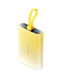 Powerbank 10000mAh Vention FHZY0/ 22.5W/ Amarillo/ Incluye Cable USB Tipo-C y Lightning