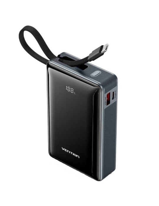 Powerbank 20000mAh Vention FKDM0/ 65W/ Gris/ Incluye Cable USB Tipo-C