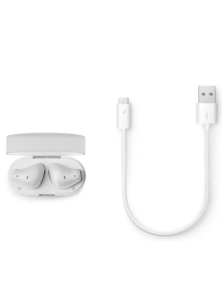 Auriculares Bluetooth Philips TAT2139WH con estuche de carga/ Autonomía 7h/ Blancos