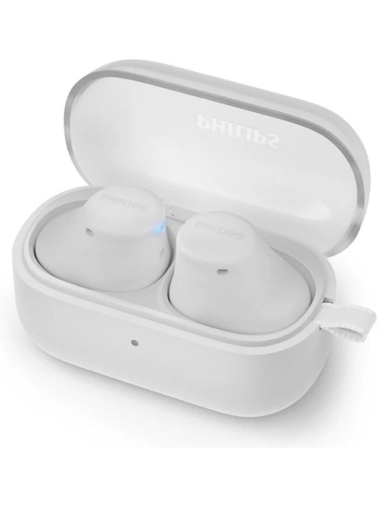 Auriculares Bluetooth Philips TAT2149 con estuche de carga/ Autonomía 6h/ Blancos