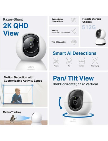 Cámara de Videovigilancia TP-Link Tapo TC72/ 360 / Visión Nocturna/ Control desde APP 2