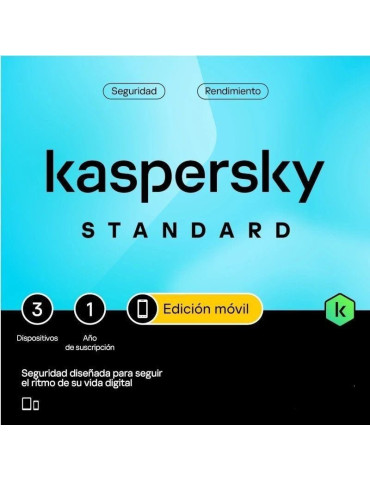 Kaspersky Standard Mobile para Android/ 3 Dispositivos/ 1 Año