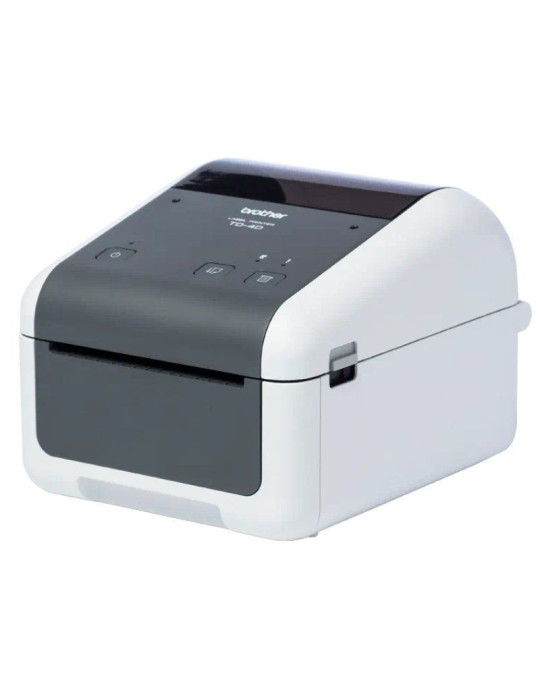 Impresora de Etiquetas y Tickets Brother TD-4210D/ Térmica Directa/ Ancho etiqueta 118mm/ USB-RS-232C/ Blanca y Negra